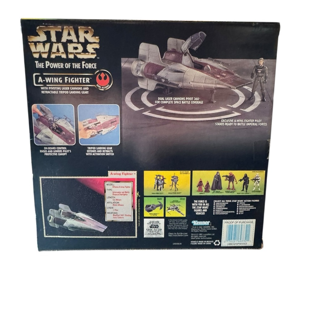 Star Wars Power of the Force A-Wing Fighter with Pilot - Picture 4 of 6